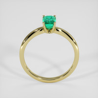 0.99 Ct. Emerald Ring, 18K Yellow Gold 3