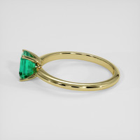 0.99 Ct. Emerald Ring, 18K Yellow Gold 4