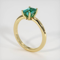 1.08 Ct. Emerald Ring, 18K Yellow Gold 2