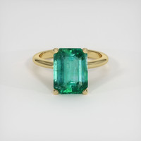 4.74 Ct. Emerald Ring, 18K Yellow Gold 1