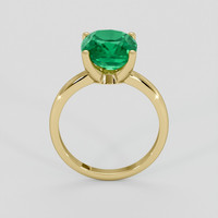 3.37 Ct. Emerald Ring, 18K Yellow Gold 3