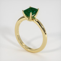 1.01 Ct. Emerald Ring, 18K Yellow Gold 2