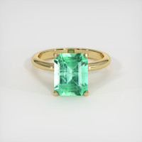 3.05 Ct. Emerald Ring, 18K Yellow Gold 1