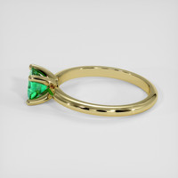0.56 Ct. Emerald Ring, 18K Yellow Gold 4