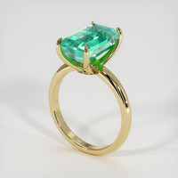 3.72 Ct. Emerald Ring, 18K Yellow Gold 2