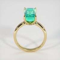 3.72 Ct. Emerald Ring, 18K Yellow Gold 3