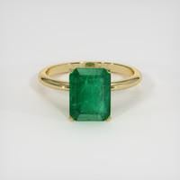 3.59 Ct. Emerald Ring, 18K Yellow Gold 1