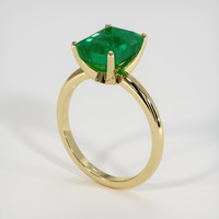 3.59 Ct. Emerald Ring, 18K Yellow Gold 2