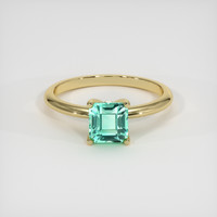 1.15 Ct. Emerald Ring, 18K Yellow Gold 1