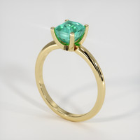 1.15 Ct. Emerald Ring, 18K Yellow Gold 2