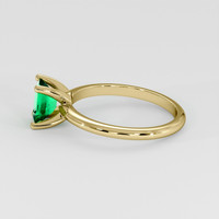 0.75 Ct. Emerald Ring, 18K Yellow Gold 4