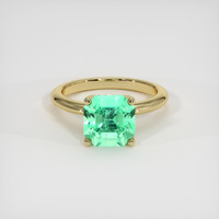 2.58 Ct. Emerald Ring, 18K Yellow Gold 1