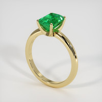 1.61 Ct. Emerald Ring, 18K Yellow Gold 2