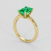 2.00 Ct. Emerald Ring, 18K Yellow Gold 2