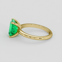 2.00 Ct. Emerald Ring, 18K Yellow Gold 4