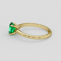 0.72 Ct. Emerald Ring, 18K Yellow Gold 4