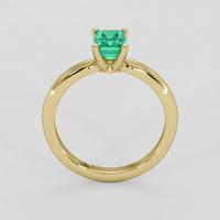 0.63 Ct. Emerald Ring, 18K Yellow Gold 3