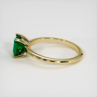 0.87 Ct. Emerald Ring, 18K Yellow Gold 4