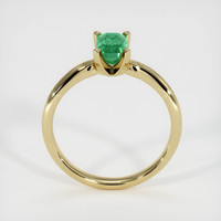 0.69 Ct. Emerald Ring, 18K Yellow Gold 3