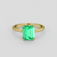 1.91 Ct. Emerald Ring, 18K Yellow Gold 1