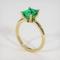 1.33 Ct. Emerald Ring, 18K Yellow Gold 2