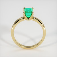 0.73 Ct. Emerald Ring, 18K Yellow Gold 3