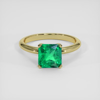 1.73 Ct. Emerald Ring, 18K Yellow Gold 1