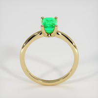 0.77 Ct. Emerald Ring, 18K Yellow Gold 3