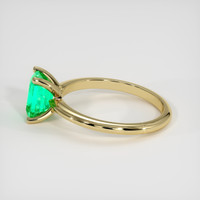 0.77 Ct. Emerald Ring, 18K Yellow Gold 4