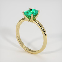 1.27 Ct. Emerald Ring, 18K Yellow Gold 2