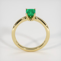 0.72 Ct. Emerald Ring, 18K Yellow Gold 3