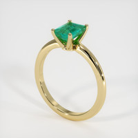 0.93 Ct. Emerald Ring, 18K Yellow Gold 2