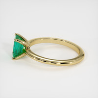 0.93 Ct. Emerald Ring, 18K Yellow Gold 4