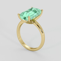 3.94 Ct. Emerald Ring, 18K Yellow Gold 2