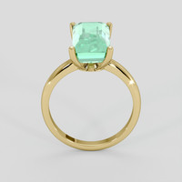 3.94 Ct. Emerald Ring, 18K Yellow Gold 3