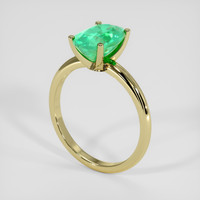 1.96 Ct. Emerald Ring, 18K Yellow Gold 2