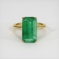 4.00 Ct. Emerald Ring, 18K Yellow Gold 1