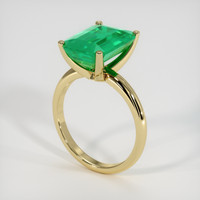 3.82 Ct. Emerald Ring, 18K Yellow Gold 2