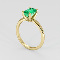 1.22 Ct. Emerald Ring, 18K Yellow Gold 2