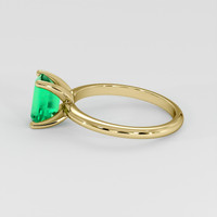 1.22 Ct. Emerald Ring, 18K Yellow Gold 4