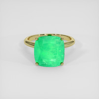 5.70 Ct. Emerald Ring, 18K Yellow Gold 1