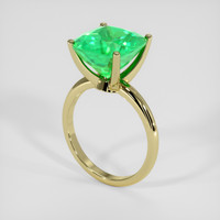 5.70 Ct. Emerald Ring, 18K Yellow Gold 2