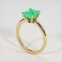 1.45 Ct. Emerald Ring, 18K Yellow Gold 2