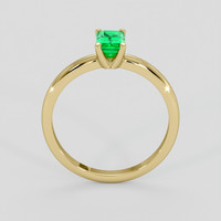 0.47 Ct. Emerald Ring, 18K Yellow Gold 3