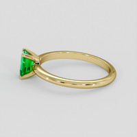 0.47 Ct. Emerald Ring, 18K Yellow Gold 4