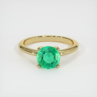 1.35 Ct. Emerald Ring, 18K Yellow Gold 1