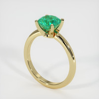 1.35 Ct. Emerald Ring, 18K Yellow Gold 2