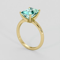 3.42 Ct. Emerald Ring, 18K Yellow Gold 2
