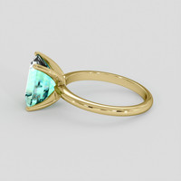 3.42 Ct. Emerald Ring, 18K Yellow Gold 4