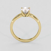 1.15 Ct. Peach Morganite Ring, 18K Yellow Gold 3